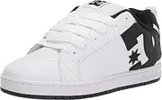 [DC Shoes] DC Men's Court Graffik Casual Low Top Skate Shoe Sneaker, White/Black/Black, 14