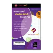 Jr. Legal 5"x8" Compact Graph Pad, 1/4" Double-Side Quadrille Grid, 21-Gram P...