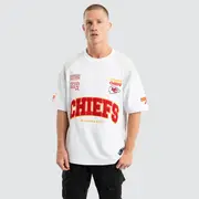 [Nena and Pasadena NFL] Kansas City Chiefs Catch Loopback Tee White/Glacier Grey