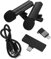 KITANDOVE Portable Wireless Microphone with Noise Cancellation for Interviews and Live Streaming Versatile Clip Lavalier Mic for Outdoor Video Recording and Content Creation