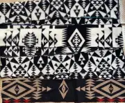 Pendleton Blanket Weight Jacquard Fabric Remnants 4 pcs
