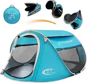 ZOAMKE Easy Pop Up Tent 2-4 Person Waterproof - Pop-Up Camping Tents Automatic Tent Throw Pop Up Instant Flip Pop Tent for Camping