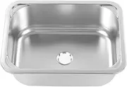 Ferken 304 Stainless Steel Square RV Sink, 345x245x136mm, Undermount, Modern Style, Brushed Finish, Rear Drain, Space Saving, Large Capacity, Ideal for RVs, Campervans, Yachts, Boats, Kitchen