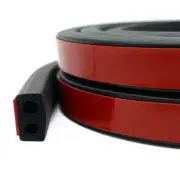 Double-Hole Rubber Weather Stripping, Self-Adhesive Foam Rubber Seal Strip, R...