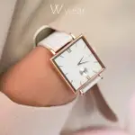 【W.WEAR】古典方殼 白(女錶/方錶)