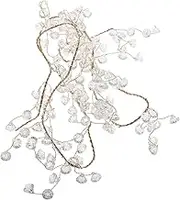 Garneck Acrylic Crystal Teardrop Garland for Christmas Tree Decorations Elegant Beads Ornaments for DIY Wreath Crafts Holiday Decor Strands