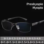 Flexible Mens Business Reading Glasses Classical Retro Myopia Presbyopia Eyewear