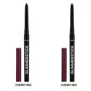 NEW Avon Glimmerstick Retractable Eyeliner - Cherry Red 0.28 g / Set of 2