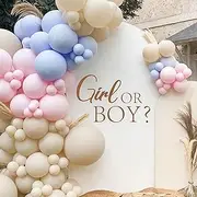 CIEQR Girl or Boy Gender Reveal Sign Decal - Baby Shower Party Decal Sign, Baby Shower Decorations for Party, Balloon Arch, Backdrop, Room...…