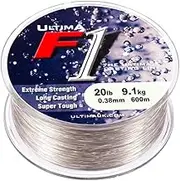 Ultima F1 Hi Tech Monofilament, Titanium Grey, 0.38 mm-20.0 lb/9.1 kg