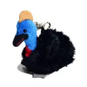 CASSOWARY BIRD SOFT TEDDY STUFFED ANIMAL PLUSH TOY KEYRING 9cm **NEW**