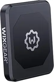 WixGear Rectangle Flat Stick On Dashboard Magnetic Car Mount Holder for Cell Phones and Mini Tablets with Fast Swift-Snap Technology - Extra Slim