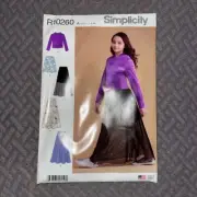 Simplicity Uncut Sewing Pattern R10260 Sz 8-16 Girls Long Skirt Dress Top