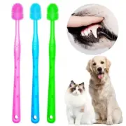 Pet Dog Cat Cleaning Toothbrush Three Sided Pet Cat Mouth brush Clean Pets Teeth