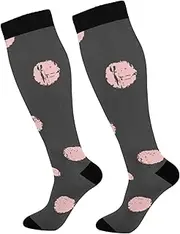 [GAIREG] Green Gradient Sport Compression Sock Compression Socks for Women Travel Knee High Sports Socks