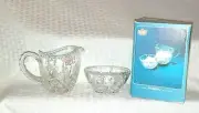 Kristal Zagecar Creamer and sugar bowl Vintage - New in box - Yugoslavia