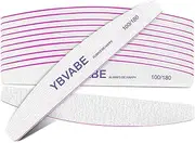 25Pcs Nail File,100/180 Grit Double Sided Nail Files, Professional Reusable Emery Boards Manicure Tool for Precision Nail Shaping, Professional Salon Quality, Dual Grit Manicure and Pedicure Tool（Moon）