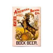 American Bock Beer Vintage Man Cave Wall Art