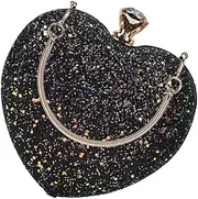 [TEMPNAP] Elegant Sequins Heart Shaped Bag Banquet Evening Clutch Storage Bag for Women