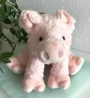 Doulas Cuddle Toys Pink Pig Plush Stuffed Animal - Soft & Floppy 10” Toy