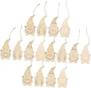 HAWILLOSCH 1 Set Goblin Graffiti Wood Piece DIY Handmade Slices Blank Gnome Slices Christmas Ornaments Gnomes Hanging Embellishments Xmas Party Stocking Suffers Christmas Gnome Cutout