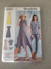 Simplicity Sewing Pattern 8384 Misses Dress & Top Size 6-14 NEW