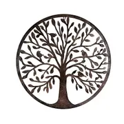 Round Tree of Life w Birds Metal Wall art, 60cm