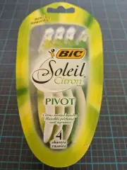 BIC Soleil Citron Pivot Triple Blade Razor 4 Pack - New SB4