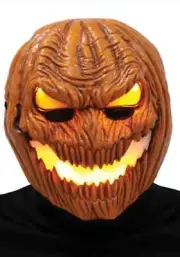 Adults Flame Fiend Hallows Hellion Mask with Hood
