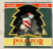 Coca Cola Polar Bear Collection Christmas Ornament Skating Polar Bear 1995