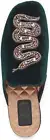Gucci Lawrence Princetown Green Crystal Snake Slide Loafer Mule Slipper Flats 36