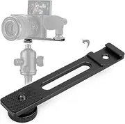 ChromLives Cold Shoe Bracket Extension Bar Hot Shoe Extension Vlog Video Microphone Mount with 1/4'' Tripod Screw for Mirrorless Camera Vlogging Sony A6400 6300 6500 6000 Zhiyun 4 DJI Osmo Pocket