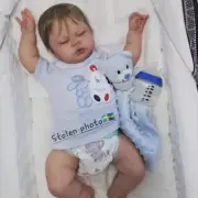 24" Completed Reborn Baby Doll Pickle Sleeping Newborn Dolls Cloth Body Handmade