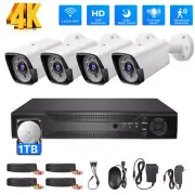 4 Camaras De Seguridad Para Casa Oficina Security Camera System + 1TB Hard Drive