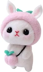 SEWACC Beginner's Wool Felting Kit Rabbit Plush Doll Making Soft Toys for Boys and Girls Adults Needle Felting Set
