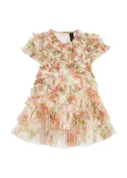 Needle & Thread Kids Peony Promise Ruffled Tulle Dress (3-9 Years) - White - 07YR (7 Years) 07YR (7 years)
