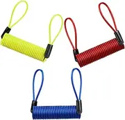 CLISPEED 3pcs Motorcycle Lock Indicator Cable Disc Lock Alarm Reminder Spring Reminder Rope for Enhanced Visibility Safety During Night Rides for Motorbike Scooter Security