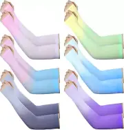 UV Protection Arm Sleeves - 6 Pairs Compression Sleeves for Men & Women