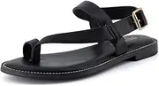 [CUSHIONAIRE] Women's Lennox toe loop sandal +Memory Foam, Wide Widths Available