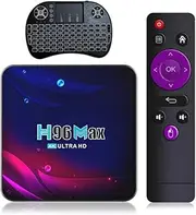 H96 Max V11 RK3318 Android 11 TV Box 4GB RAM 64GB ROM 2.4 G/5G Dual WiFi USB3.0 Support 4K HDR with i8 Keyboard (English Version)