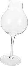 Cabilock Crystal Glass Tea Cups: with Long Stem Tea Cup Set for Tasting and Sipping for Ceremony and Wine Tasting High Transparency 210ml