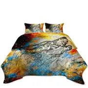 Artistic Native American Wolf Spirit Coverlet