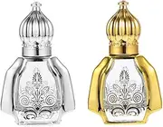 VINTORKY 2pcs Essential Oil Roller Bottles Leak Cosmetic Containers for Travel Aromatherapy Perfume Floral Design for Go