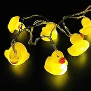 Cirkooh 1.5 M / 4.9 Ft 10 Lights Battery Powered Cute Animal Duck Shape LED String Lights for Indoor/Outdoor Halloween Christmas Thanksgiving Home Party Children Kids Bedroom Decoration