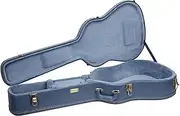 Crossrock Relief Series Guitar Case Fits Super Jumbo Fret Acoustic Guitars | Carved Smoke Blue Finish, Monochrome Blue Velvet Interior, Lock – Premium Wooden Hardshell (CRW630SBSB)