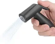 Natudeco Bidet Spray Head Bidet Nozzle ABS Household Hand Shower Toilet Spray Head Matte Black Bathroom Accessories for Kitchen and Toilet Cleaning