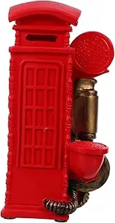 RORPOIR Vintage Rotary Dial Phone Model Classic Retro Telephone Booth Decoration for Home Decor and Unique Photo Prop Ornament for Various Settings