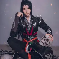 在飛比找蝦皮商城精選優惠-限定洛冰河cos服人渣反派自救系統cosplay全套假發古裝