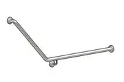 New Bradley 832 Grab Rail Rear Wall 45 Degree Right Hand - Silver 950Mm L X