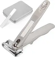 MERRYHAPY Nail Clipper Set for Men Women in Toenail Nail Clippers Easy Rotate Stainless Steel Storage Box Included